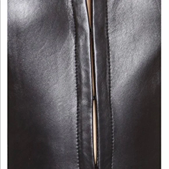 Olcay Gulsen Black Leather mini dress size S - Picture 2 of 8